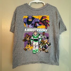 Disney Pixar Lightyear Kids Gray Graphic T-Shirt Size 6/7